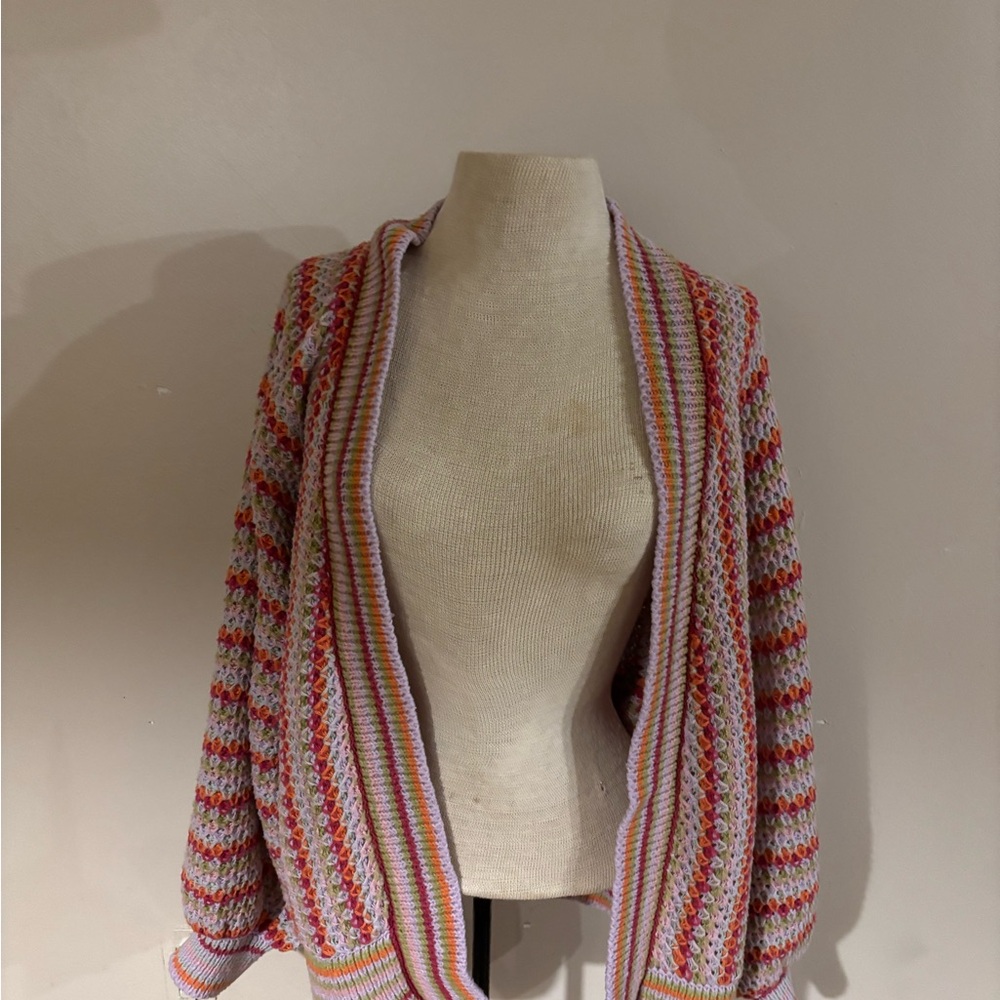 Multicolor Striped Women's Cardigan